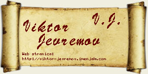 Viktor Jevremov vizit kartica